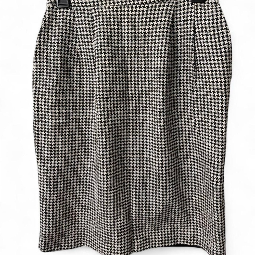 Classic Vinci Black and White Houndstooth Pencil Skirt size 6
